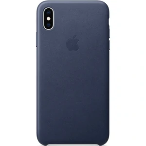 Колір: Синій - Чохол Apple iPhone XS Max Leather Case Midnight Blue MRWU2