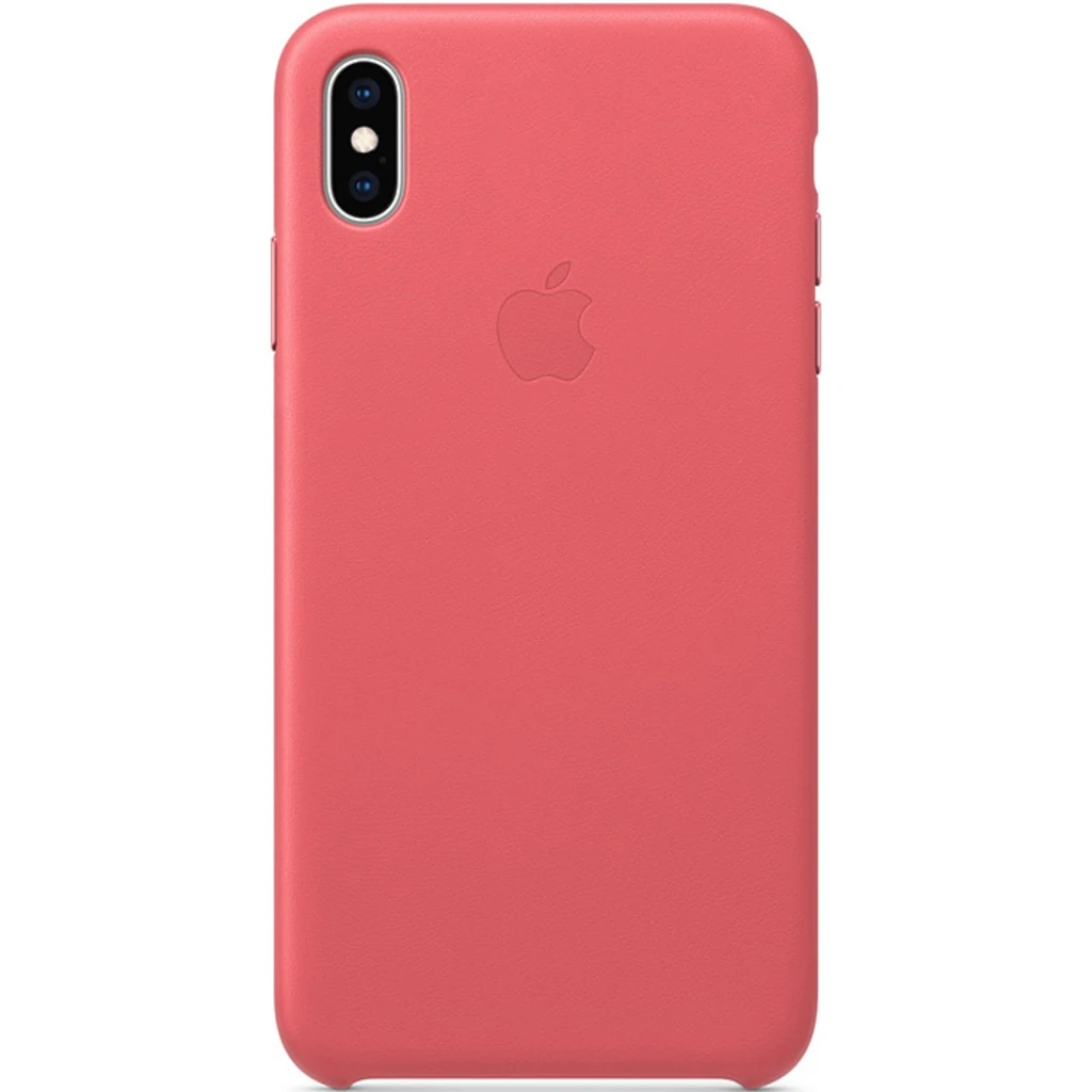 Чохол Apple iPhone XS Max Leather Case Peony Pink
