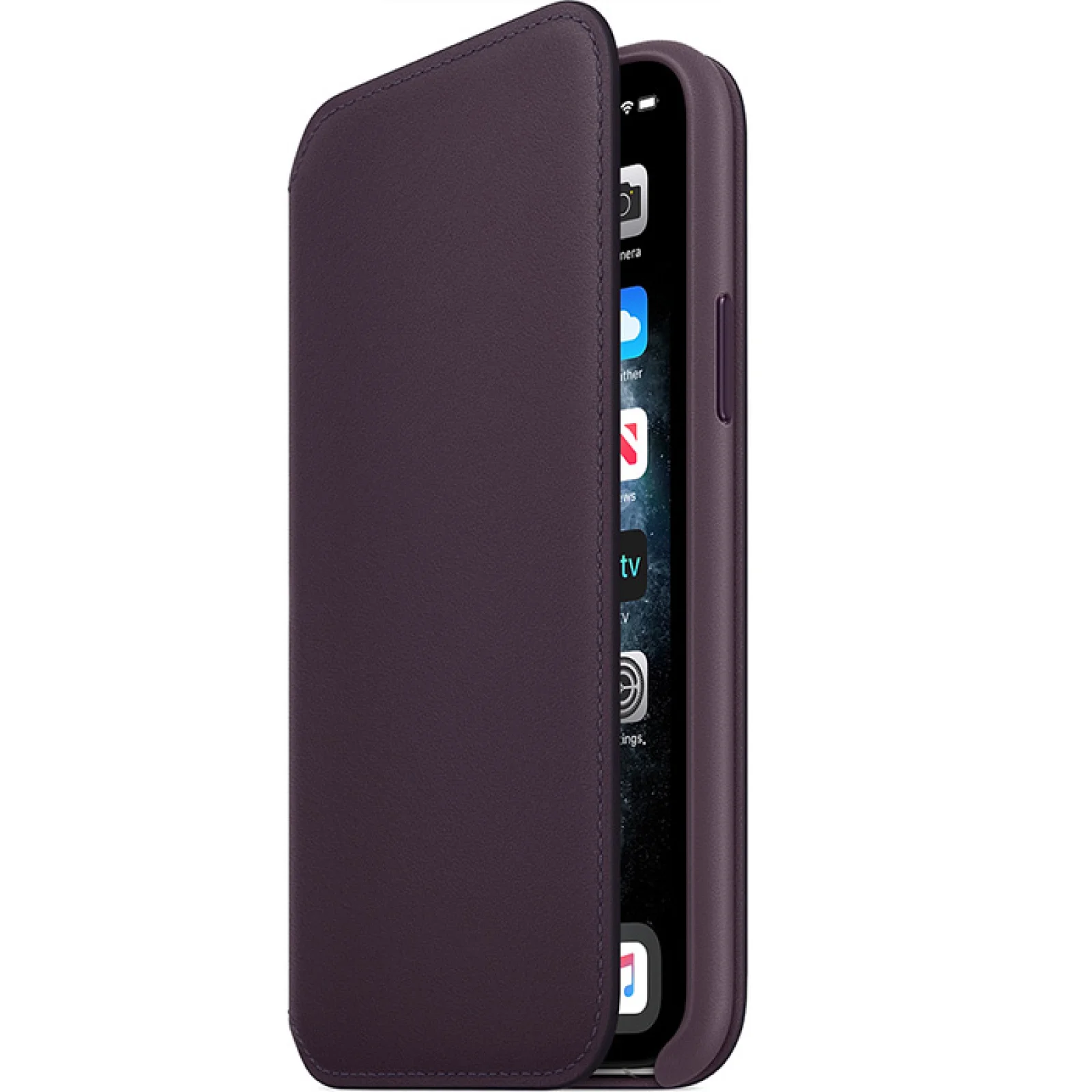 Чехол Apple iPhone 11 Pro Max Leather Folio Aubergine