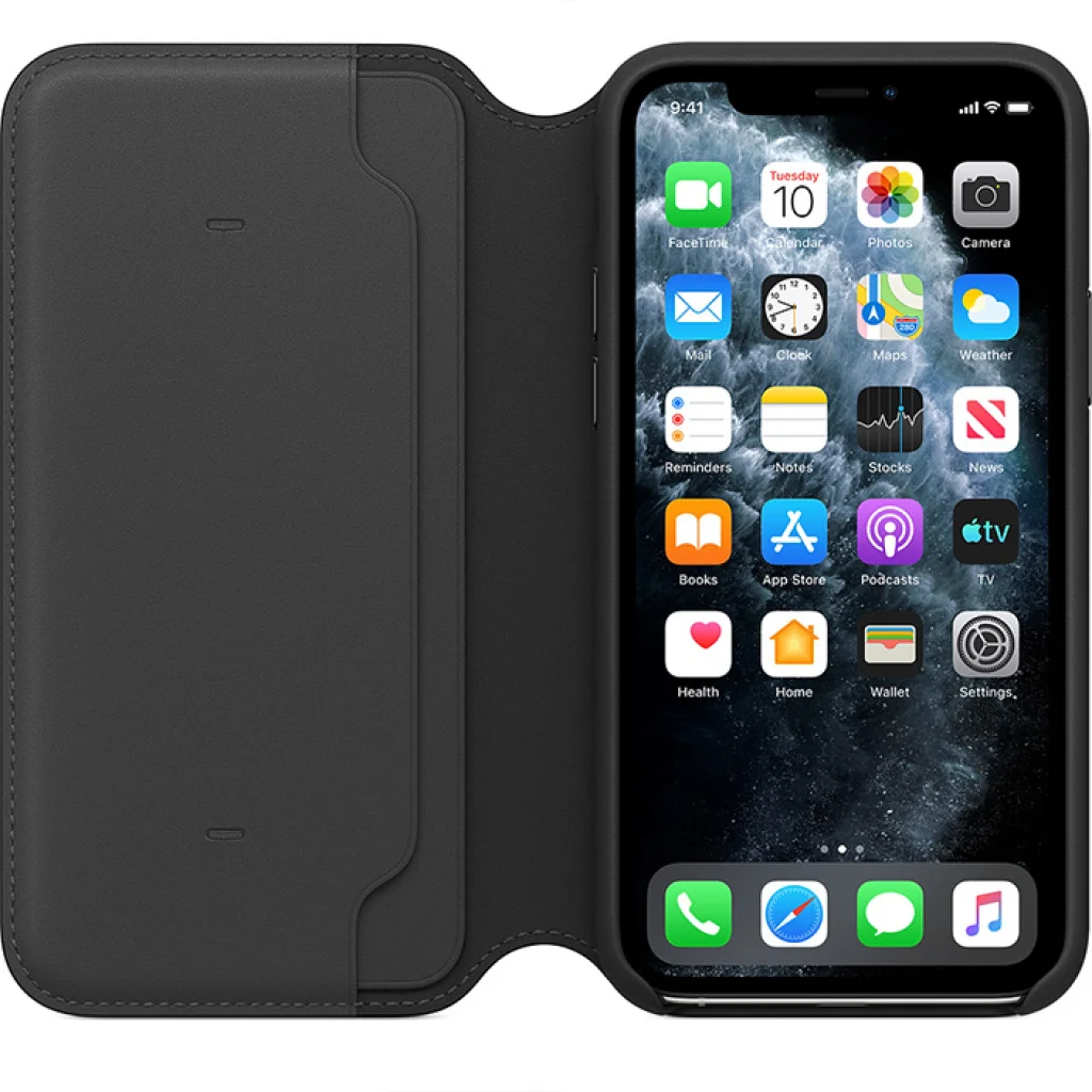 Чехол Apple iPhone 11 Pro Max Leather Folio Black