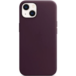 Колір: Бордовий - Чохол Apple iPhone 13 Leather Case with MagSafe Dark Cherry (MM143)