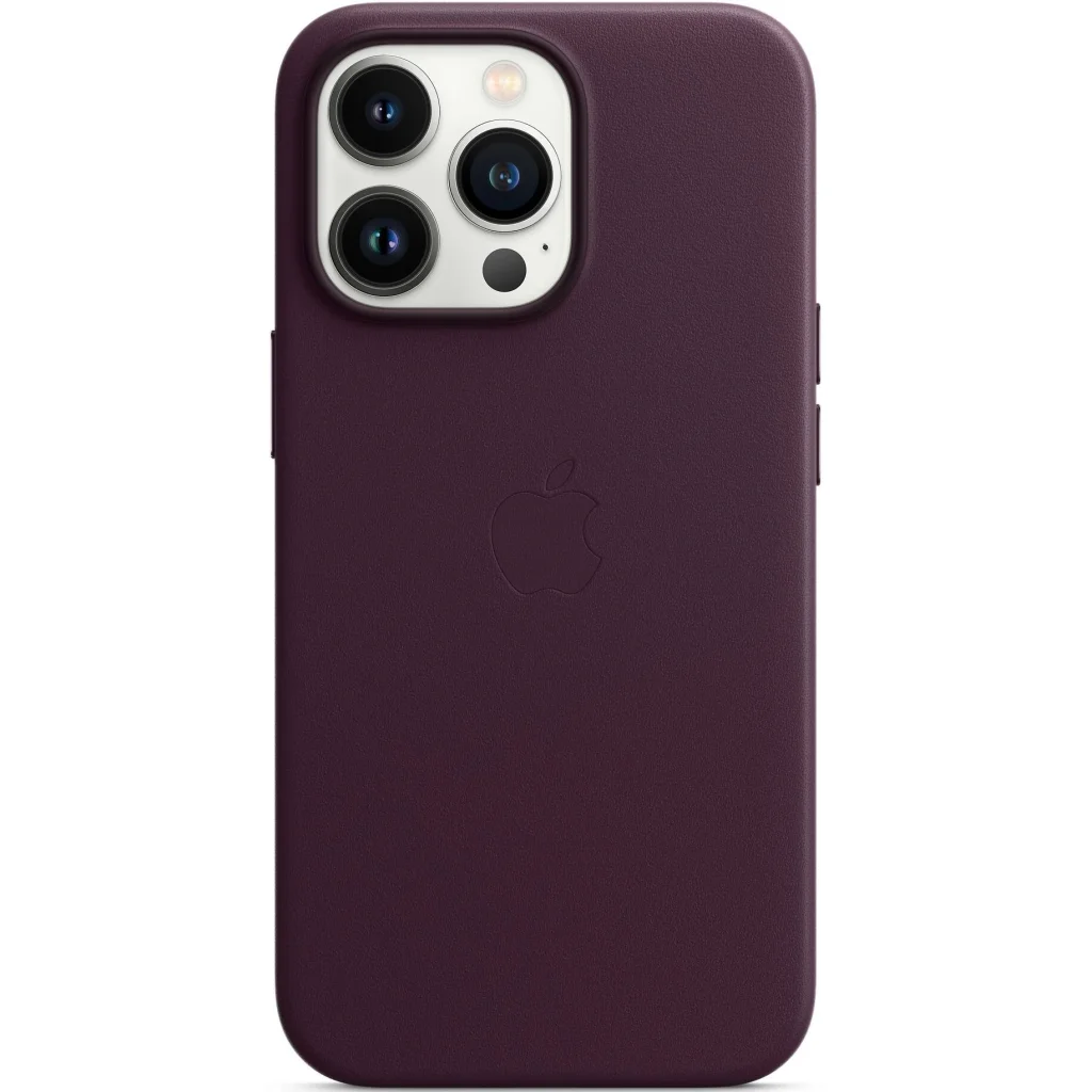 Чохол Apple iPhone 13 Pro Leather Case with MagSafe Dark Cherry (HQCo)