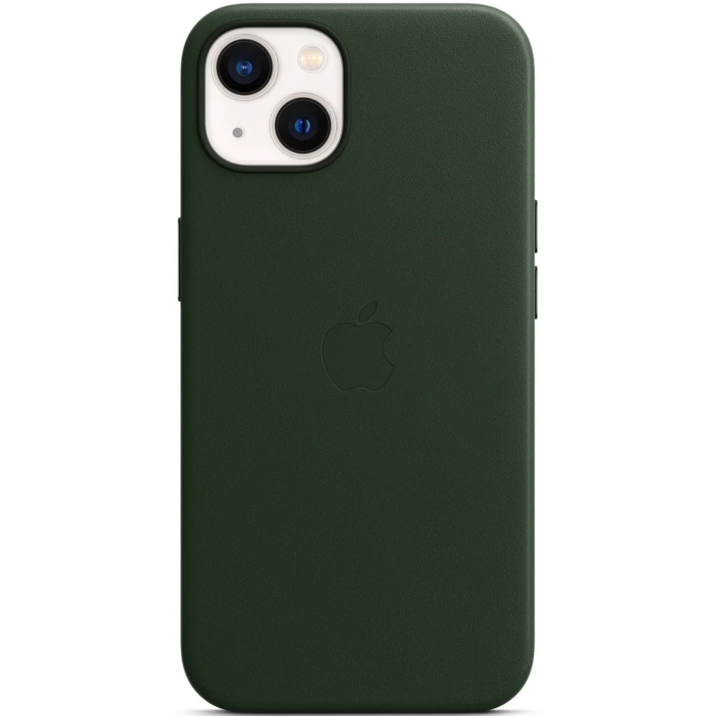 Чехол Apple iPhone 13 Leather Case with MagSafe Sequoia Green (MM173)