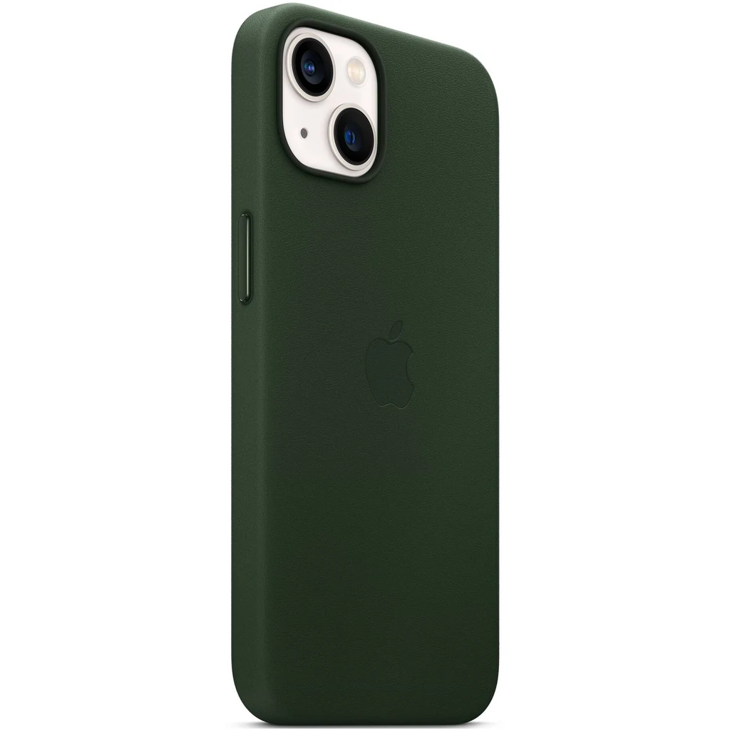 Чехол Apple iPhone 13 Leather Case with MagSafe Sequoia Green (MM173)