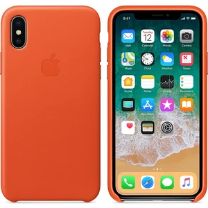 Колір: Помаранчевий - Чохол Apple iPhone X Leather Case Bright Orange (MRGK2)