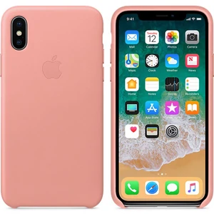 Колір: Рожевий - Чохол Apple iPhone X Leather Case Soft Pink (MRGH2)