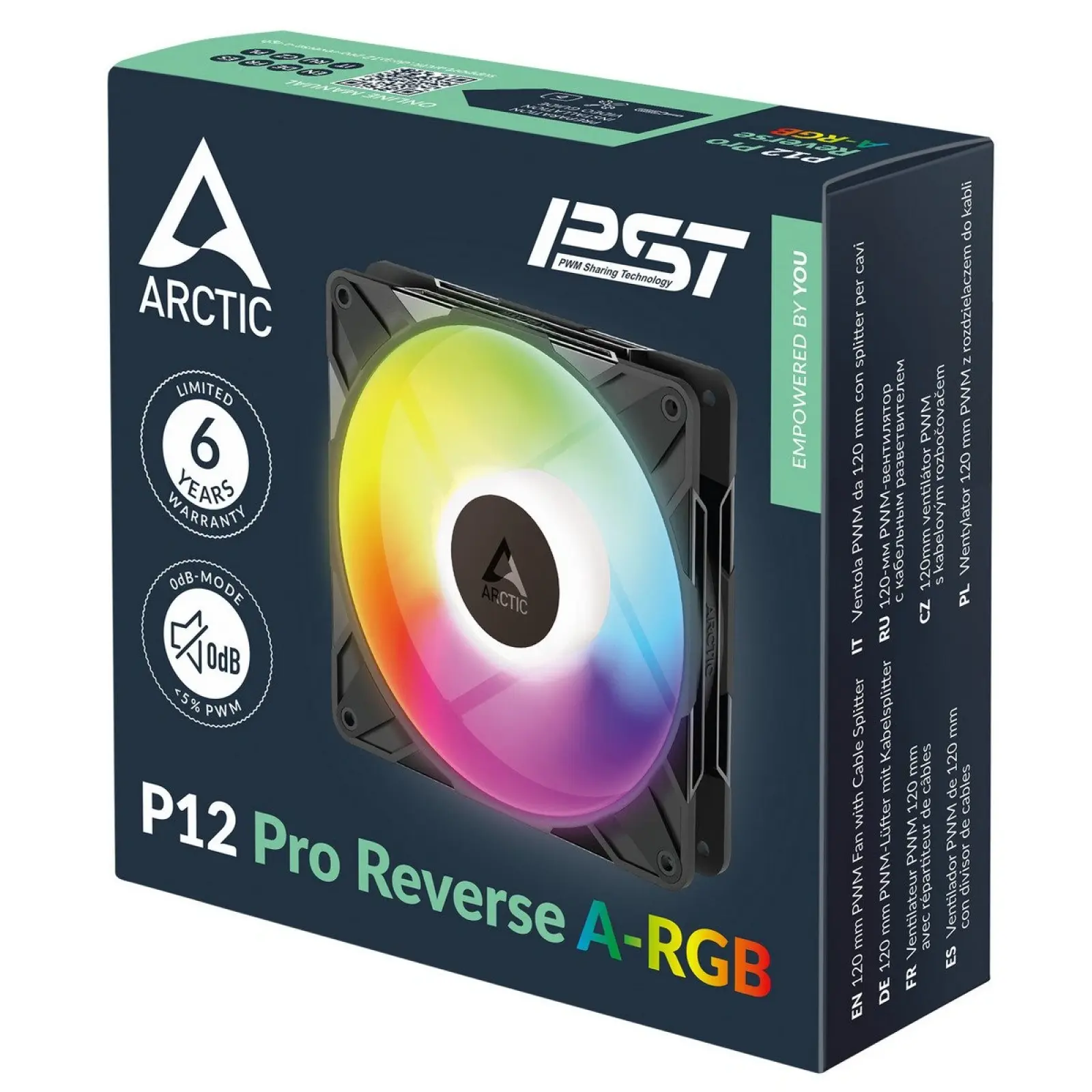Набор из трех вентиляторов для корпуса Arctic P12 Pro Reverse A-RGB 3-Pack (ACFAN00333A) UA