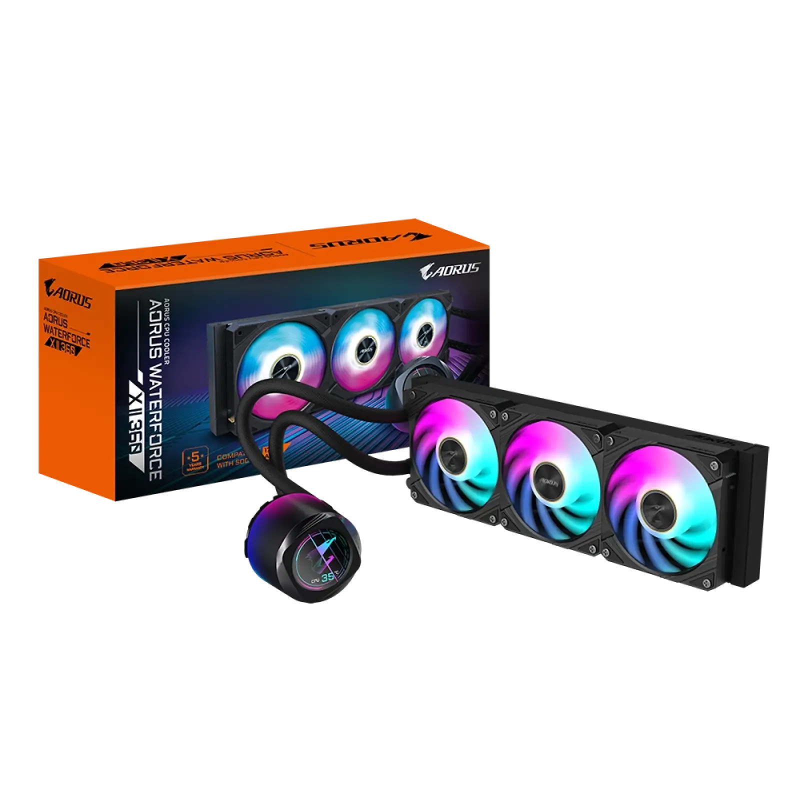 Система водяного охолодження GIGABYTE AORUS WATERFORCE X II 360 UA