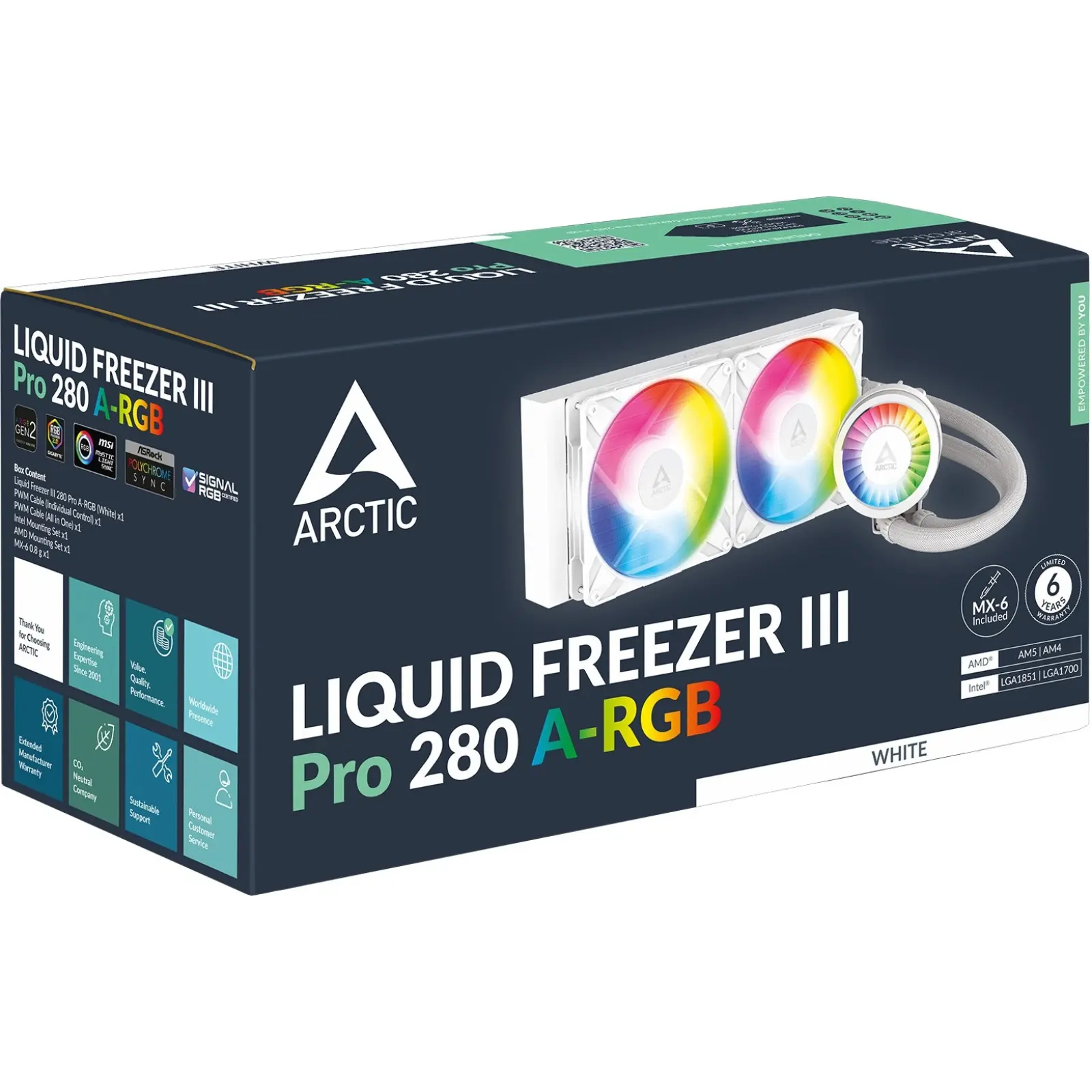Система водяного охлаждения Arctic Liquid Freezer III Pro 280 A-RGB White (ACFRE00187A) UA