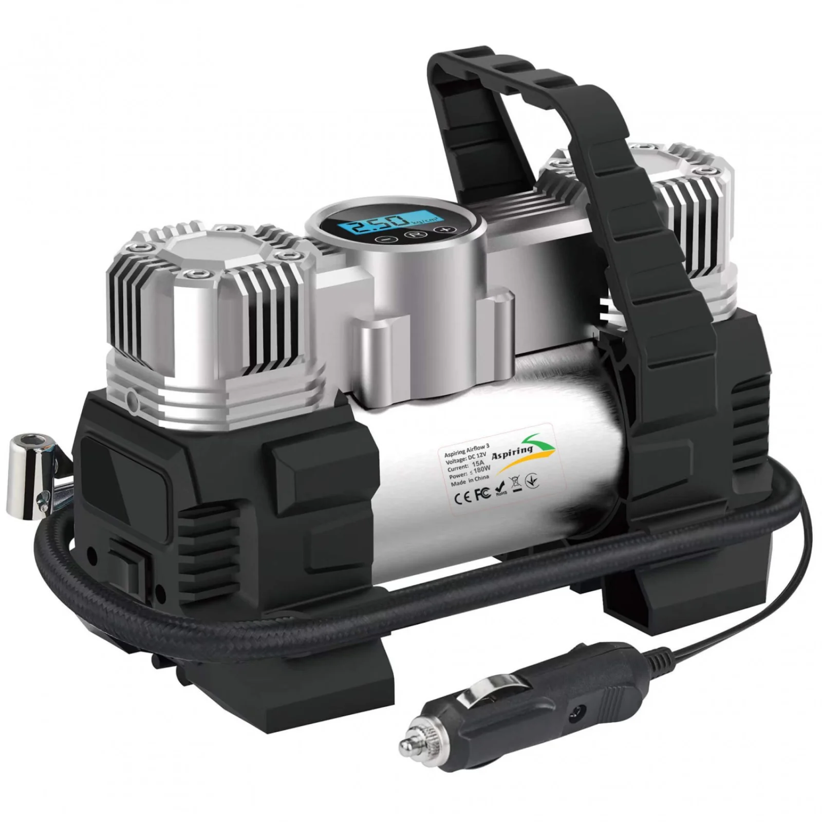 Автокомпресор Aspiring Airflow 3 Metal 85L 180W (AF00505) UA