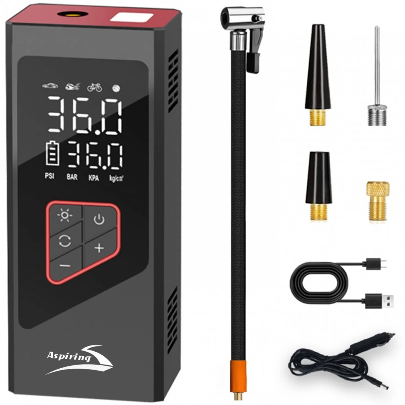 Автокомпрессор Aspiring Storm 3 PowerBank 90W 30L/min (ST.90W) UA