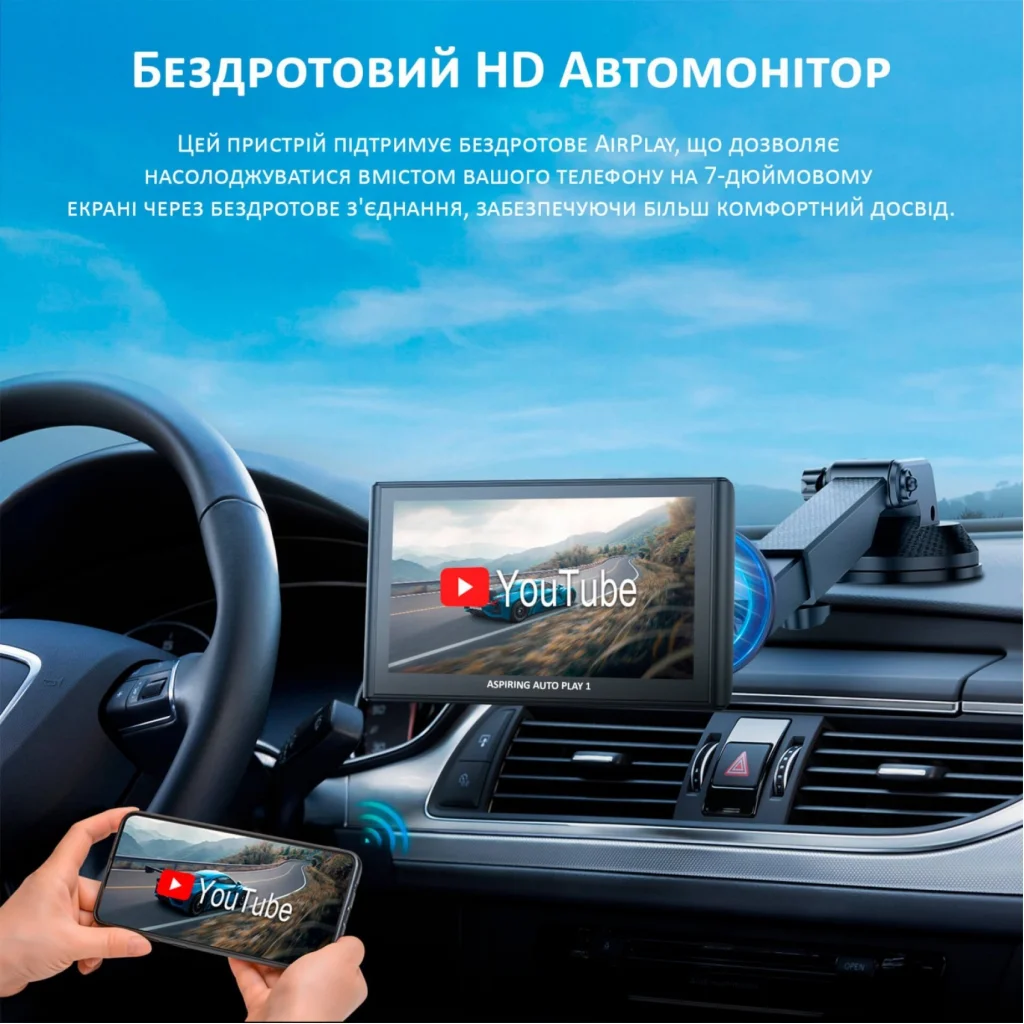 Автомобильный монитор Aspiring Auto Play 1, Magnet, CarPlay, Android Auto UA