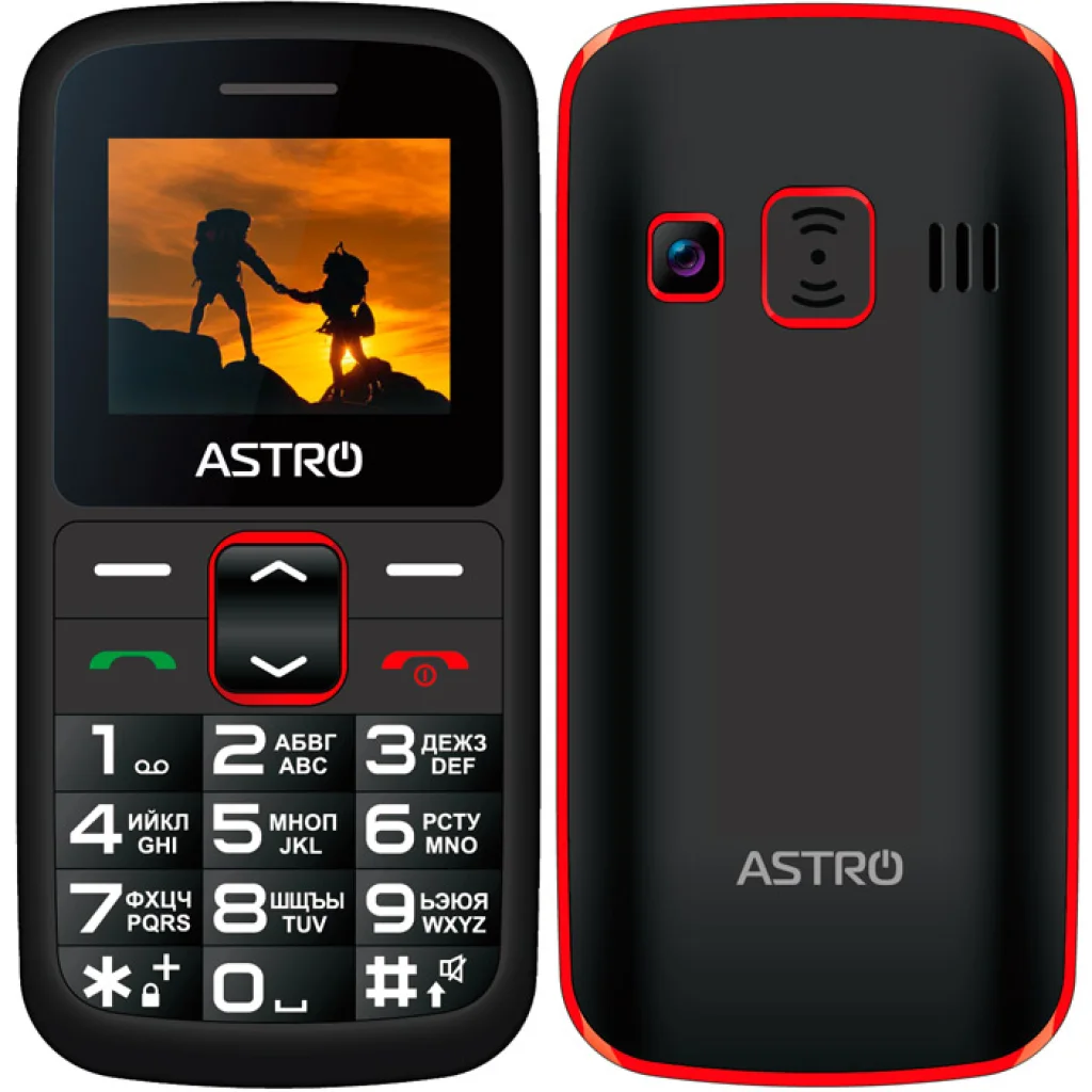 Мобильный телефон Astro A172 Black/Red UA