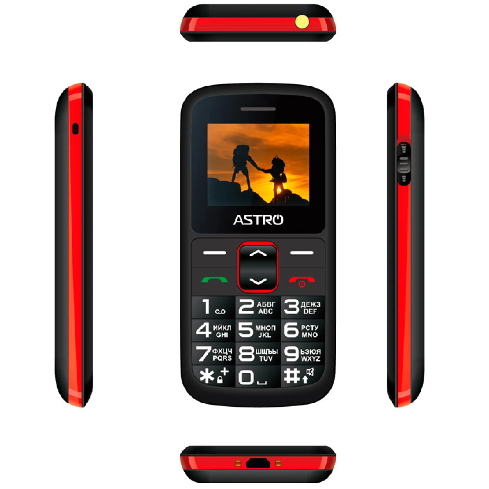 Мобільний телефон Astro A172 Black/Red UA