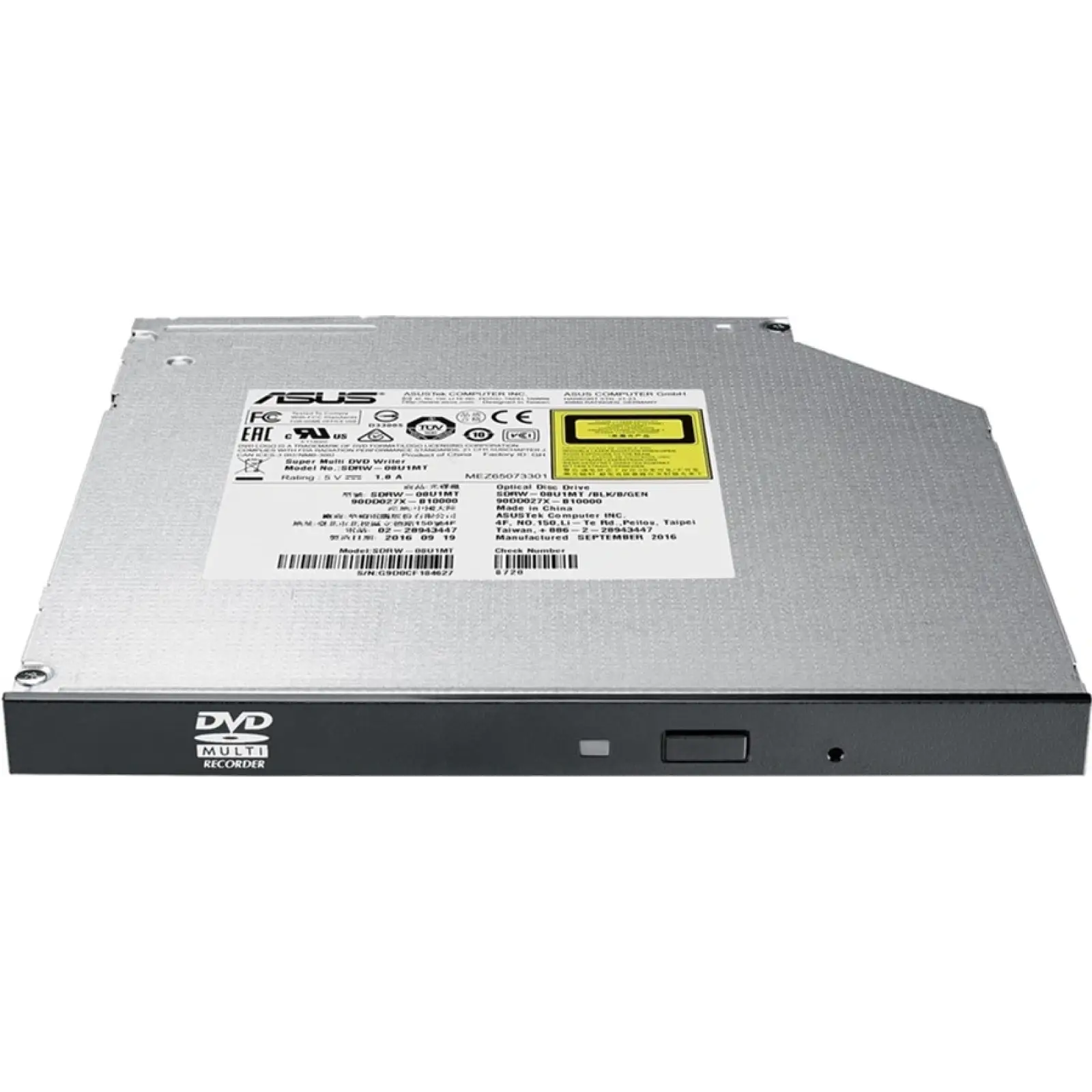 Оптичний привод DVD-RW Asus SDRW-08U1MT Slim Black (90DD027X-B10000) UA