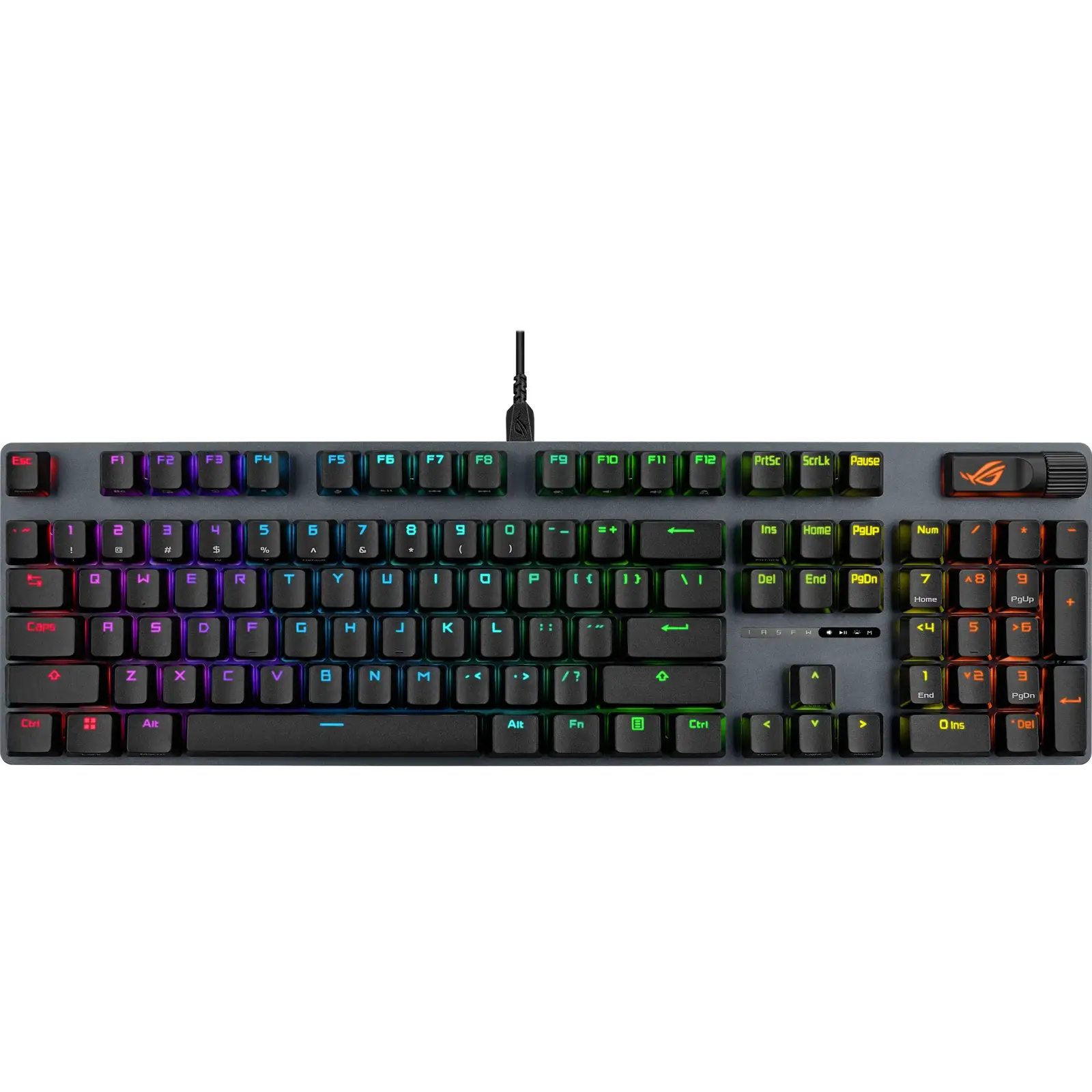 Клавiатура Asus ROG Strix Scope II X NX Snow V2 EN PBT Black (90MP03XF-BKUA20) UA