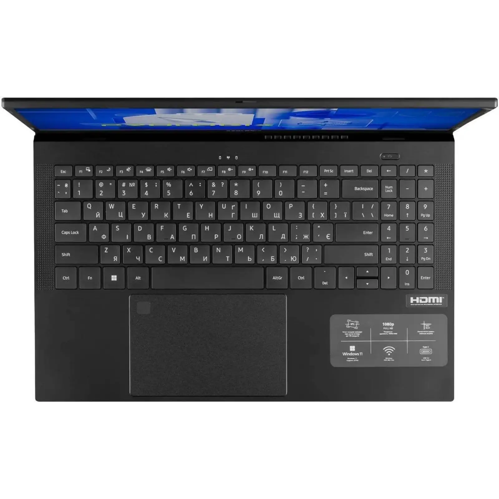 Ноутбук Prologix M15-725 Black (PLN725.I313.8.S3.WP11E.108) UA