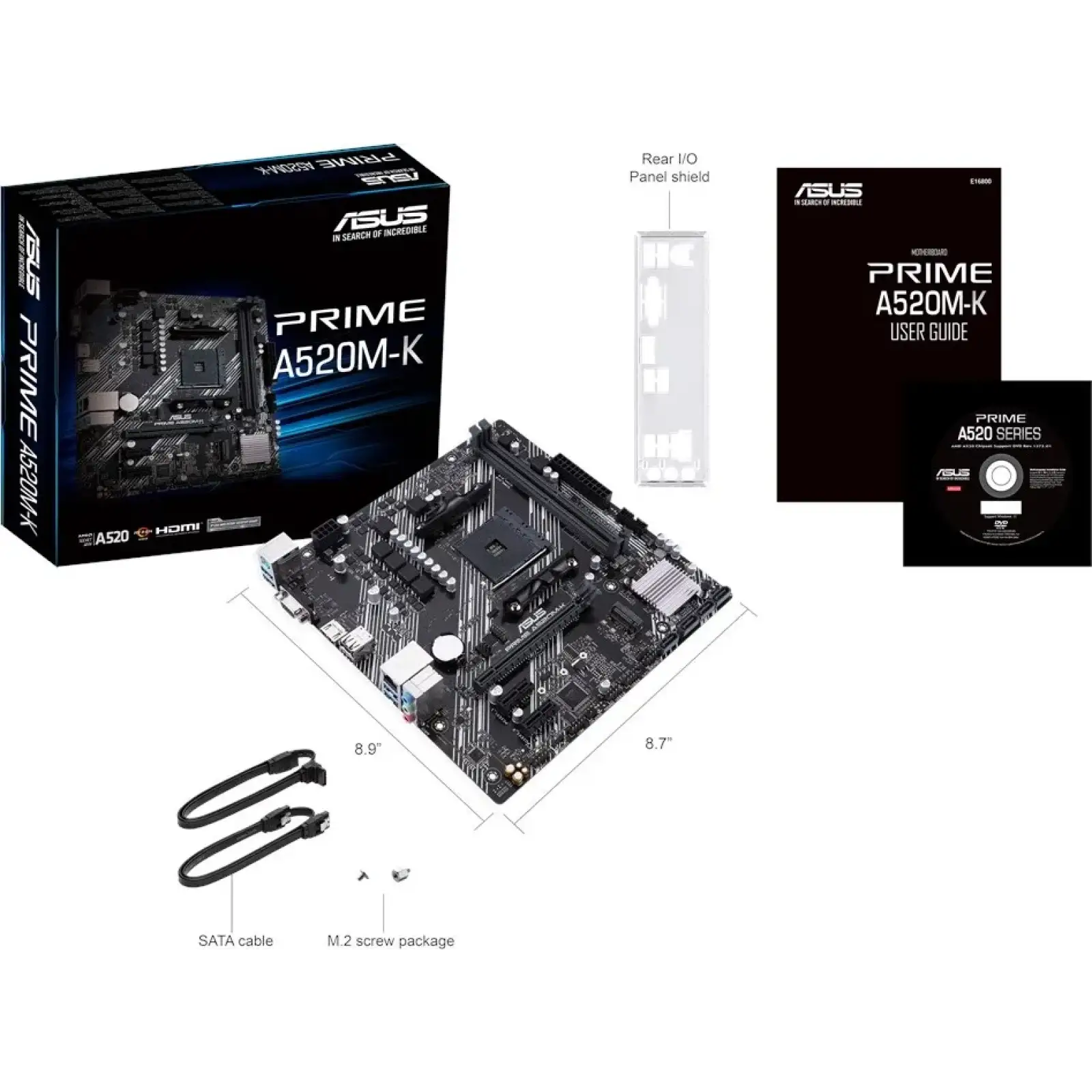 Материнская плата Asus Prime A520M-K s-AM4 UA