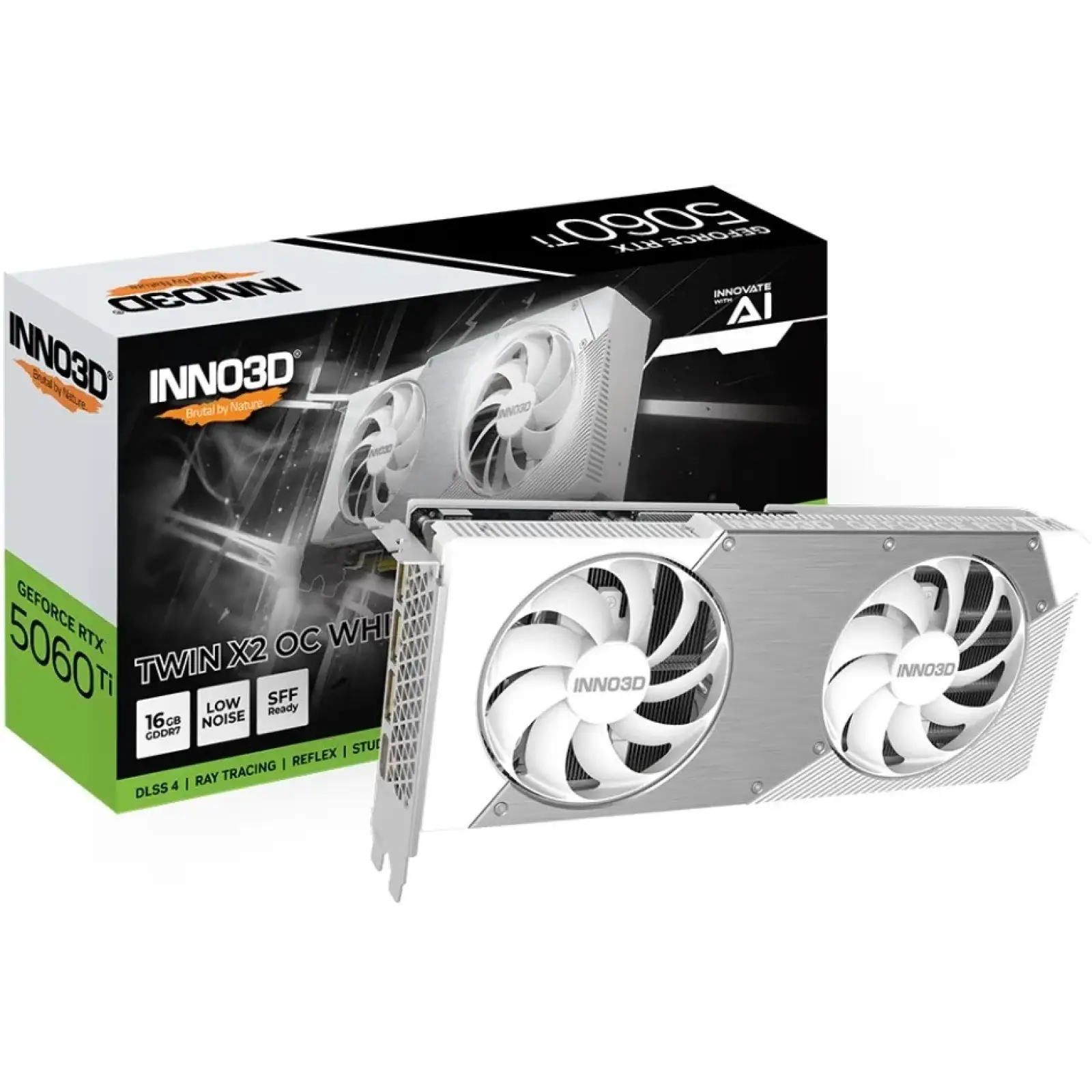Відеокарта NNO3D GeForce RTX 5060 Ti 16GB TWIN X2 OC WHITE (N506T2-16D7X-191073W) UA