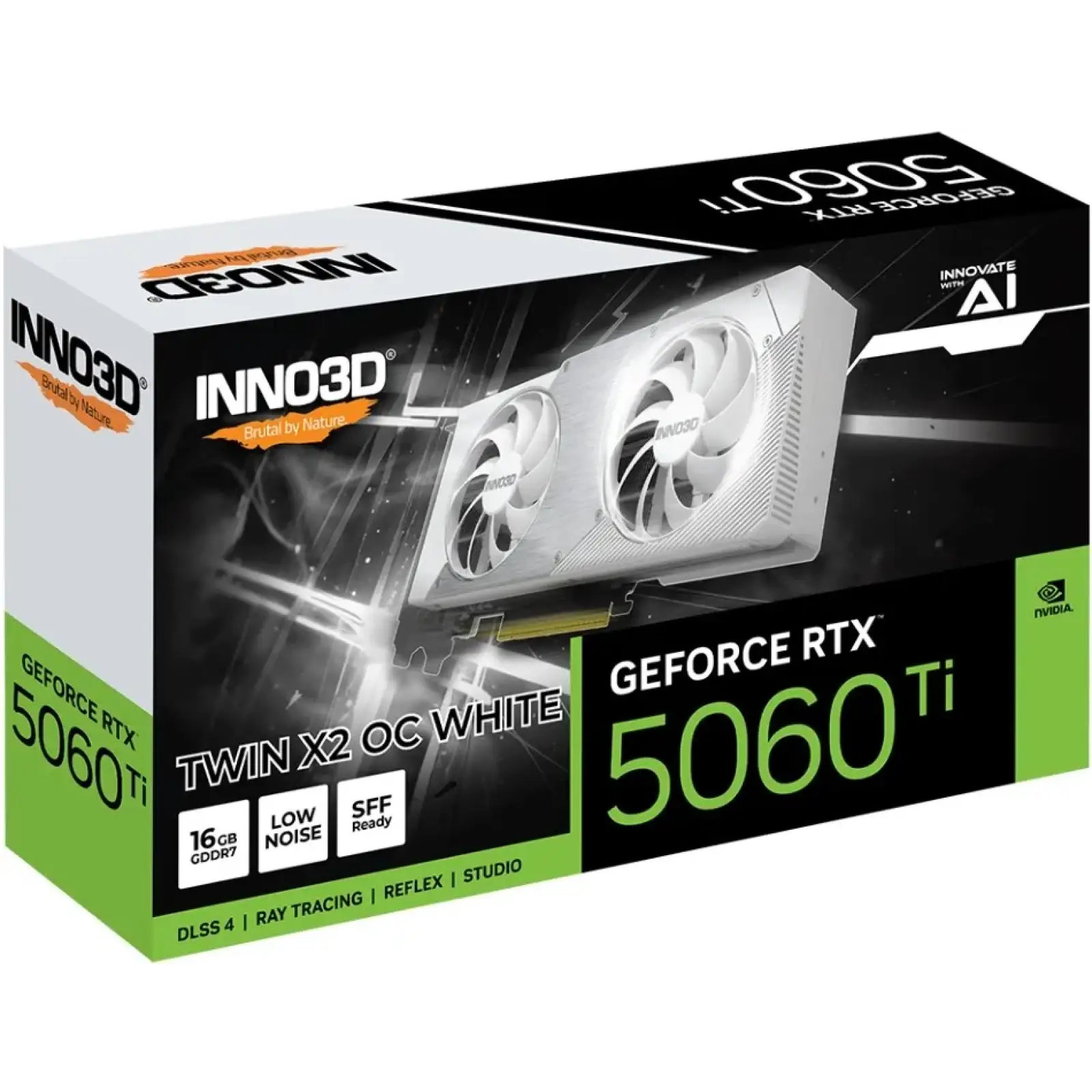 Відеокарта NNO3D GeForce RTX 5060 Ti 16GB TWIN X2 OC WHITE (N506T2-16D7X-191073W) UA