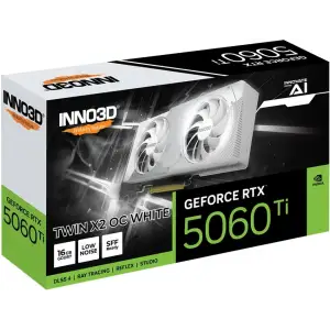 Відеокарта NNO3D GeForce RTX 5060 Ti 16GB TWIN X2 OC WHITE (N506T2-16D7X-191073W) UA