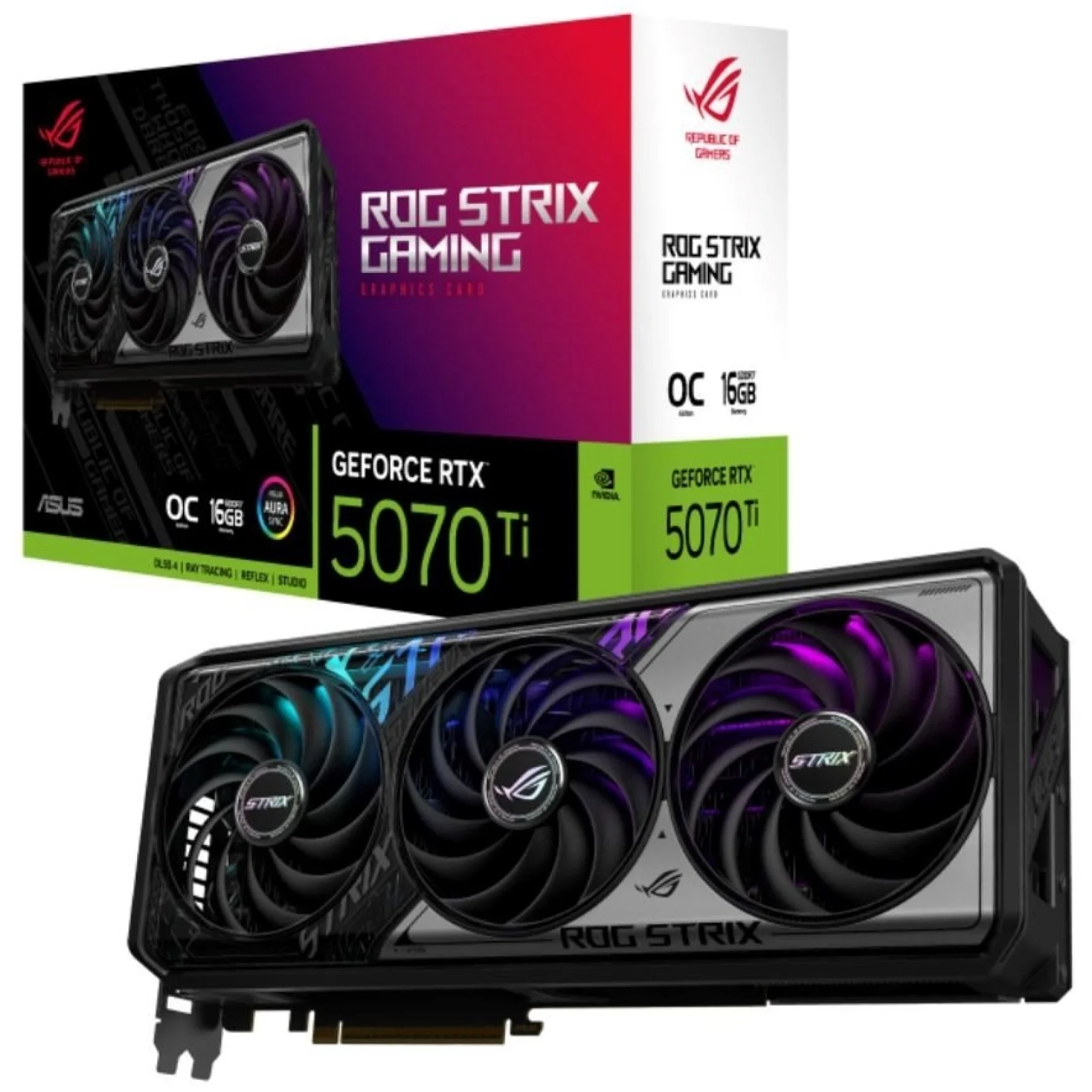 Видеокарта Asus ROG-STRIX-RTX5070TI-O16G-GAMING (90YV0M90-M0NA00)