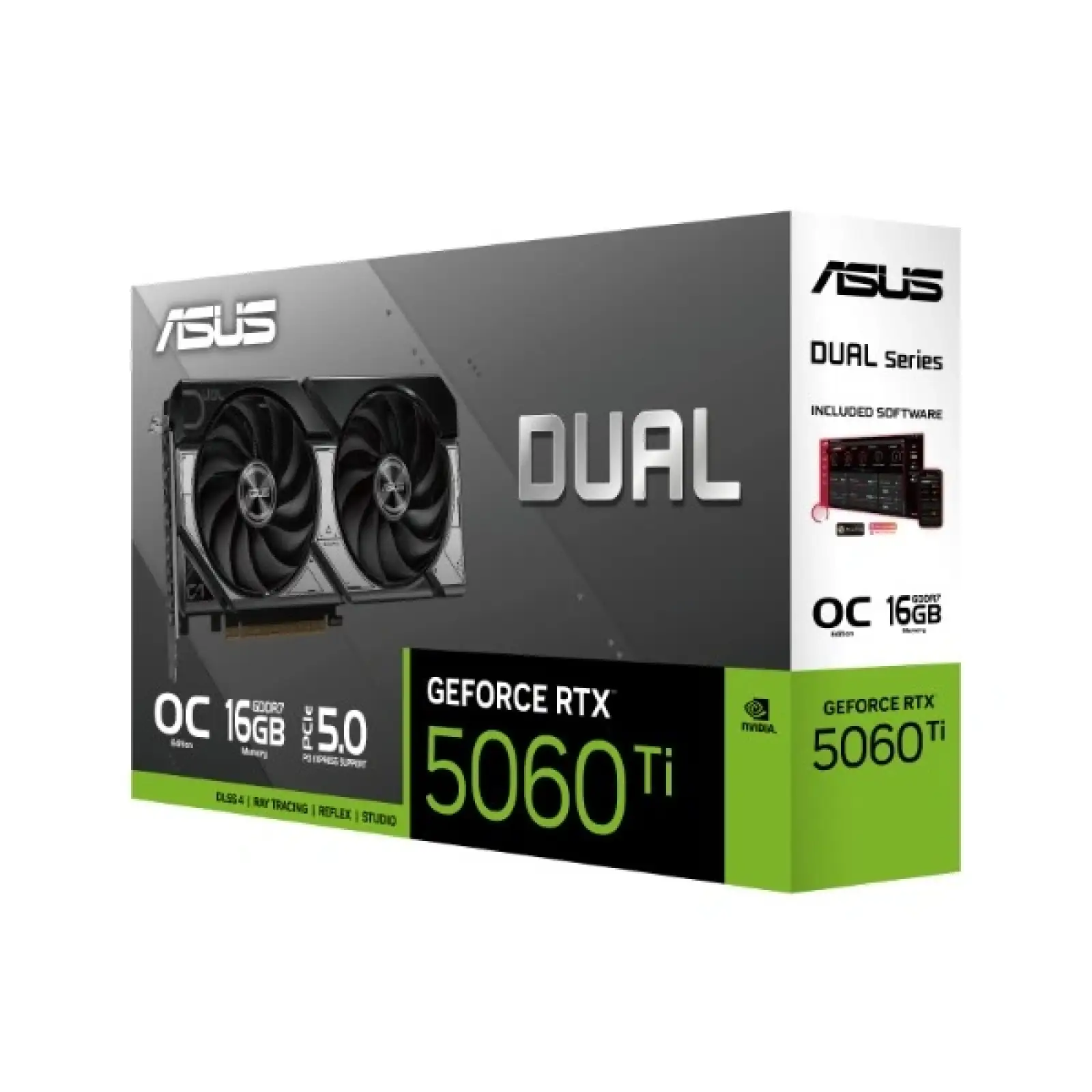 Видеокарта ASUS Dual NVIDIA GeForce RTX 5060 Ti 16GB GDDR7 OC Edition Graphics Card DUAL-RTX5060TI-O16G