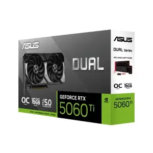 Видеокарта ASUS Dual NVIDIA GeForce RTX 5060 Ti 16GB GDDR7 OC Edition Graphics Card DUAL-RTX5060TI-O16G