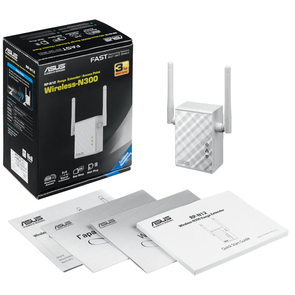 Точка доступу Asus RP-N12 (90IG01X0-BO2100)