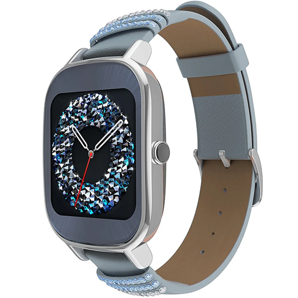 Смарт-часы ASUS ZenWatch 2 WI502Q Leather Swarovski Edition Silverv