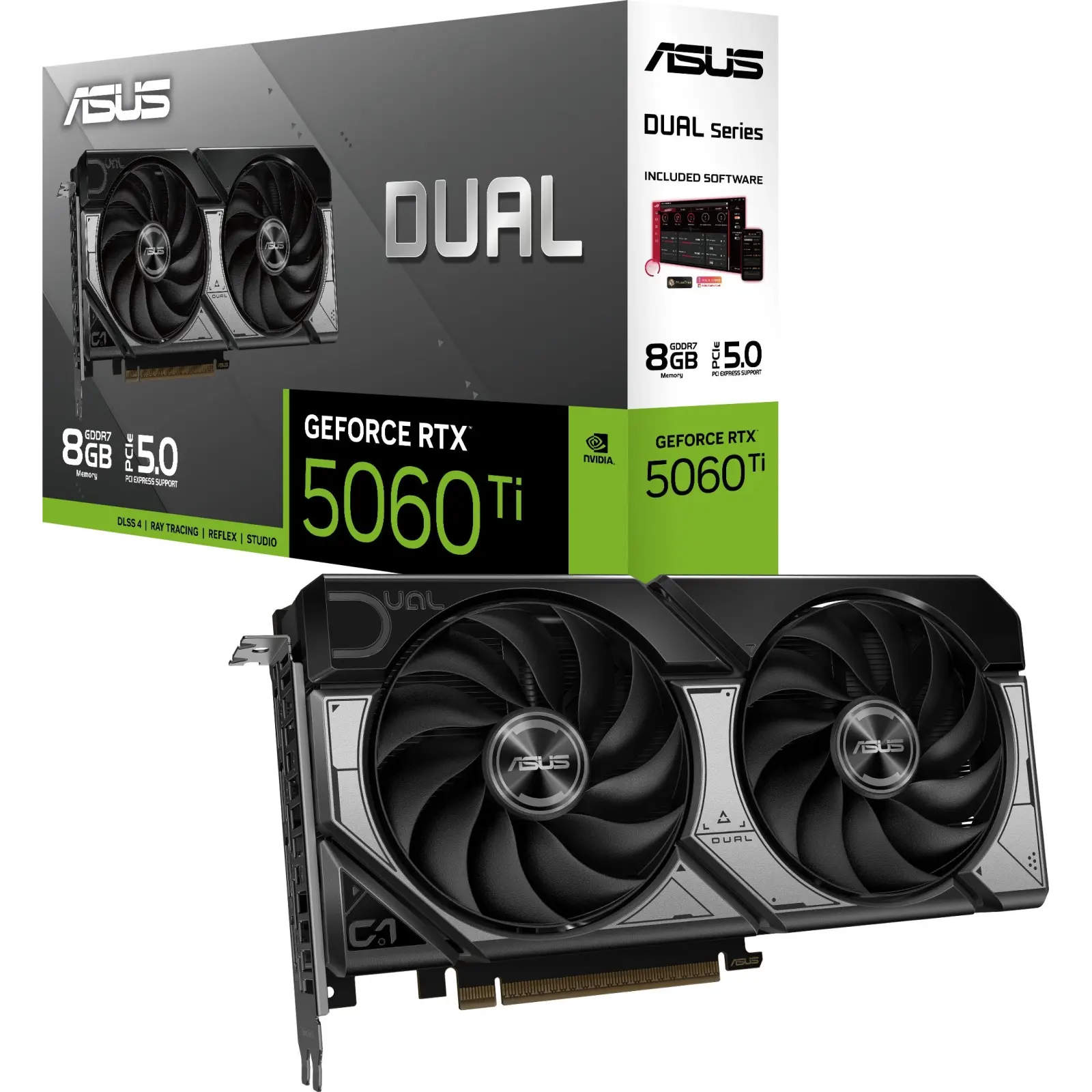 Відеокарта Asus GeForce RTX 5060 Ti Dual 8GB (DUAL-RTX5060TI-8G) UA