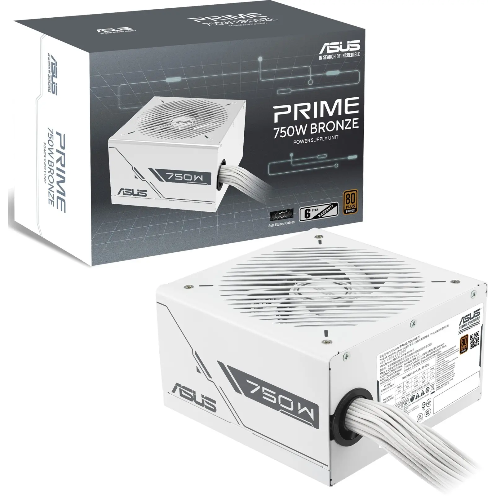Блок живлення Asus Prime 750W Bronze White (90YE00Y3-B0NA00) UA