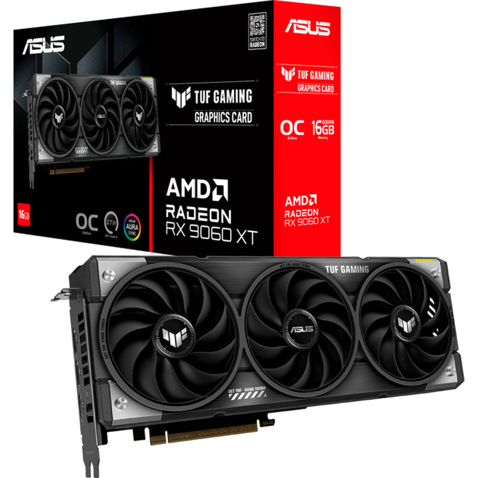 Відеокарта Asus Radeon RX 9060 XT TUF Gaming OC Edition 16GB DDR6 (TUF-RX9060XT-O16G-GAMING) UA
