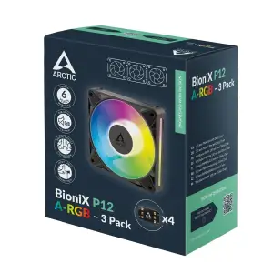 Вентилятор Arctic BioniX P12 A-RGB Black 3-Pack (ACFAN00337A) UA