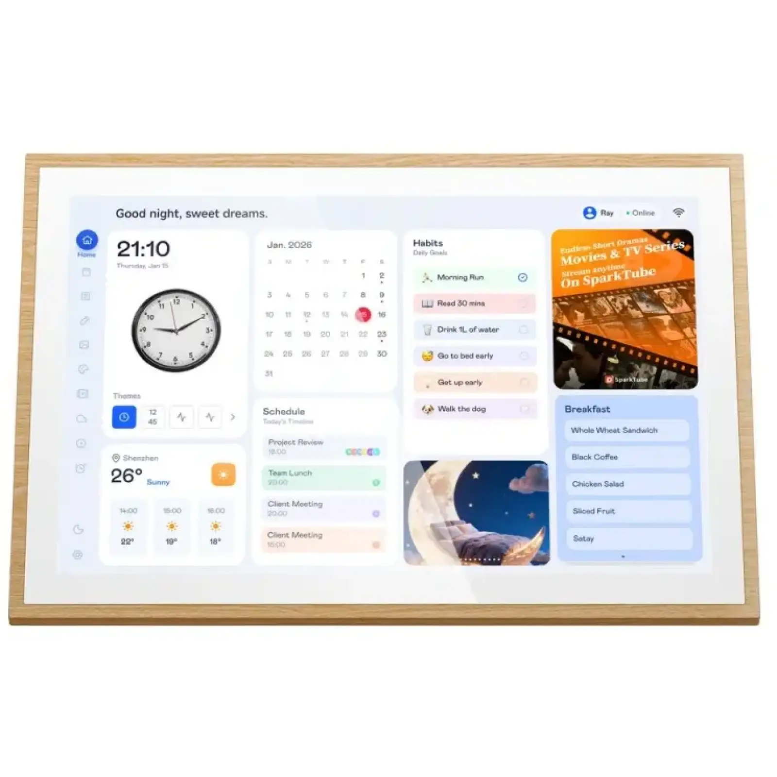 Смарт-календарь Blackview NEST 10 Calendar Natural Wood EU