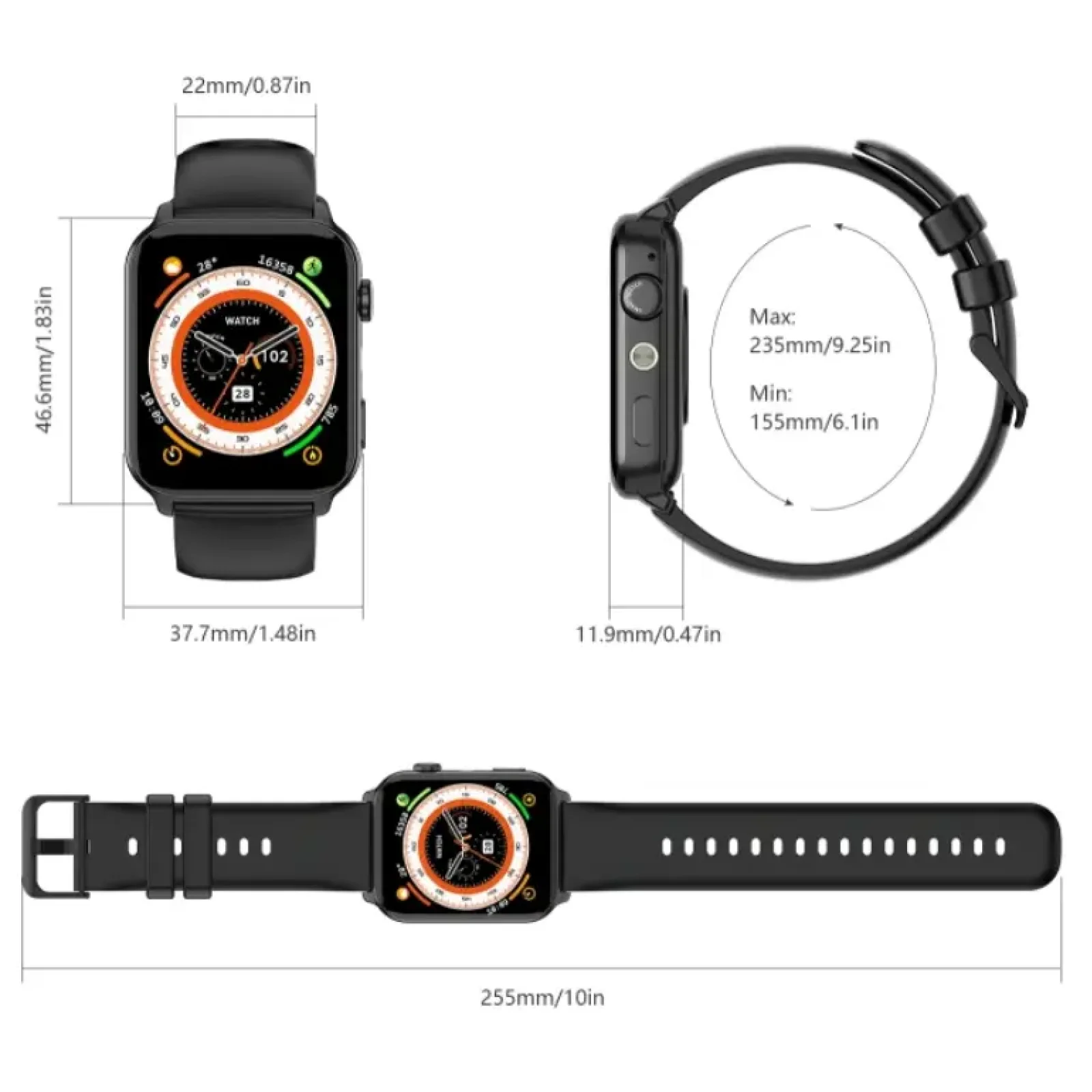 Смарт-годинник Blackview R30 Max Black EU