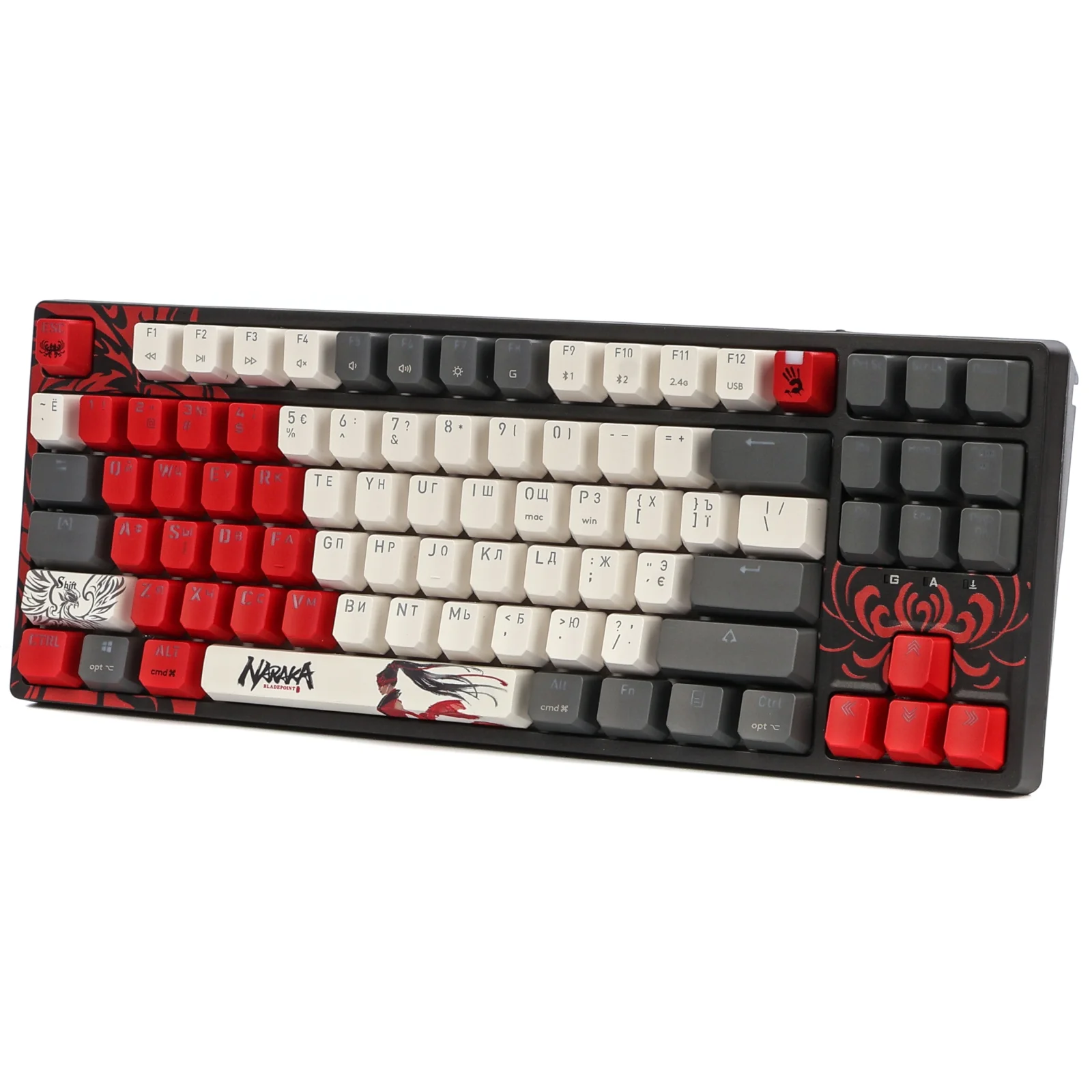 Клавиатура беспроводная Bloody WS87 Naraka Black UA