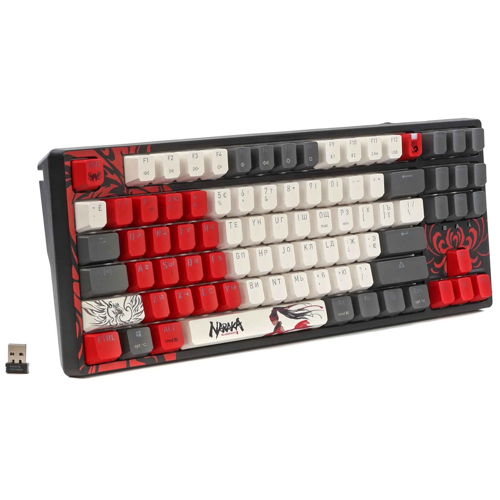 Клавиатура беспроводная Bloody WS87 Naraka Black UA