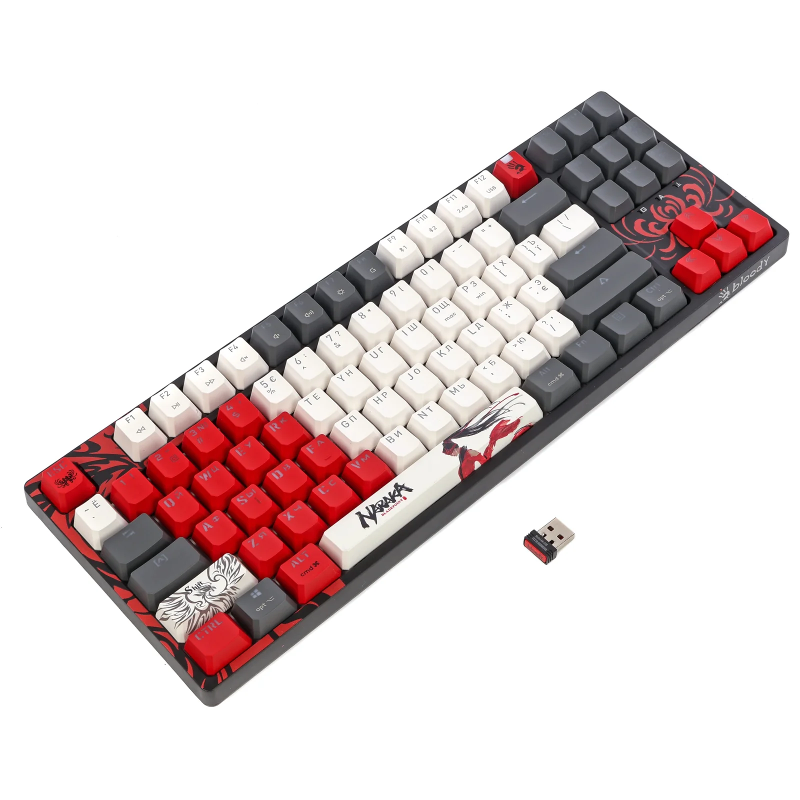 Клавиатура беспроводная Bloody WS87 Naraka Black UA