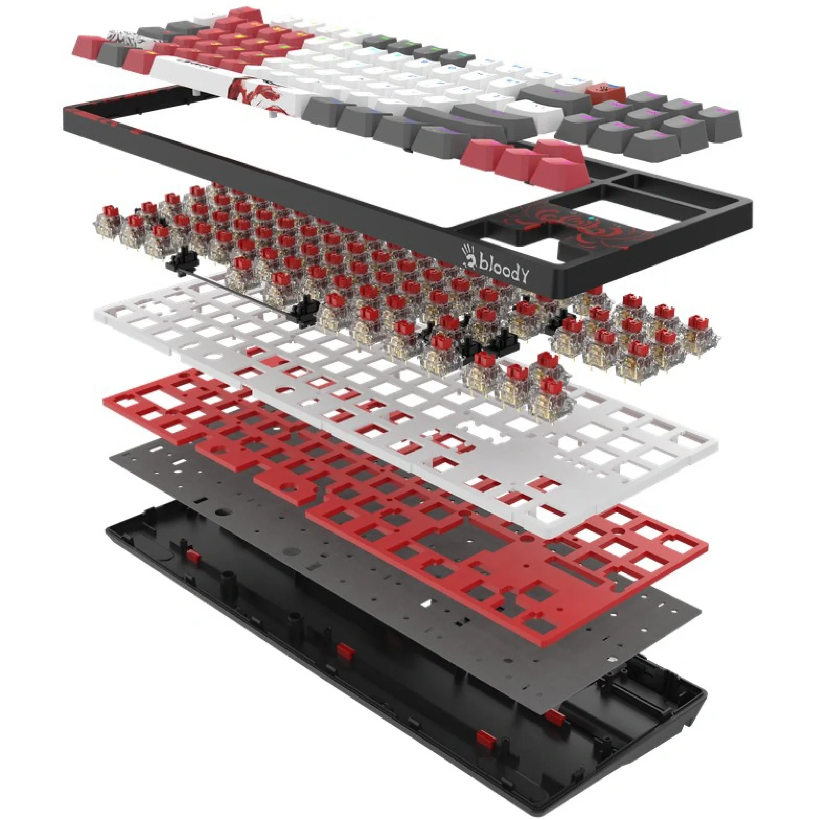 Клавиатура беспроводная Bloody WS87 Naraka Black UA