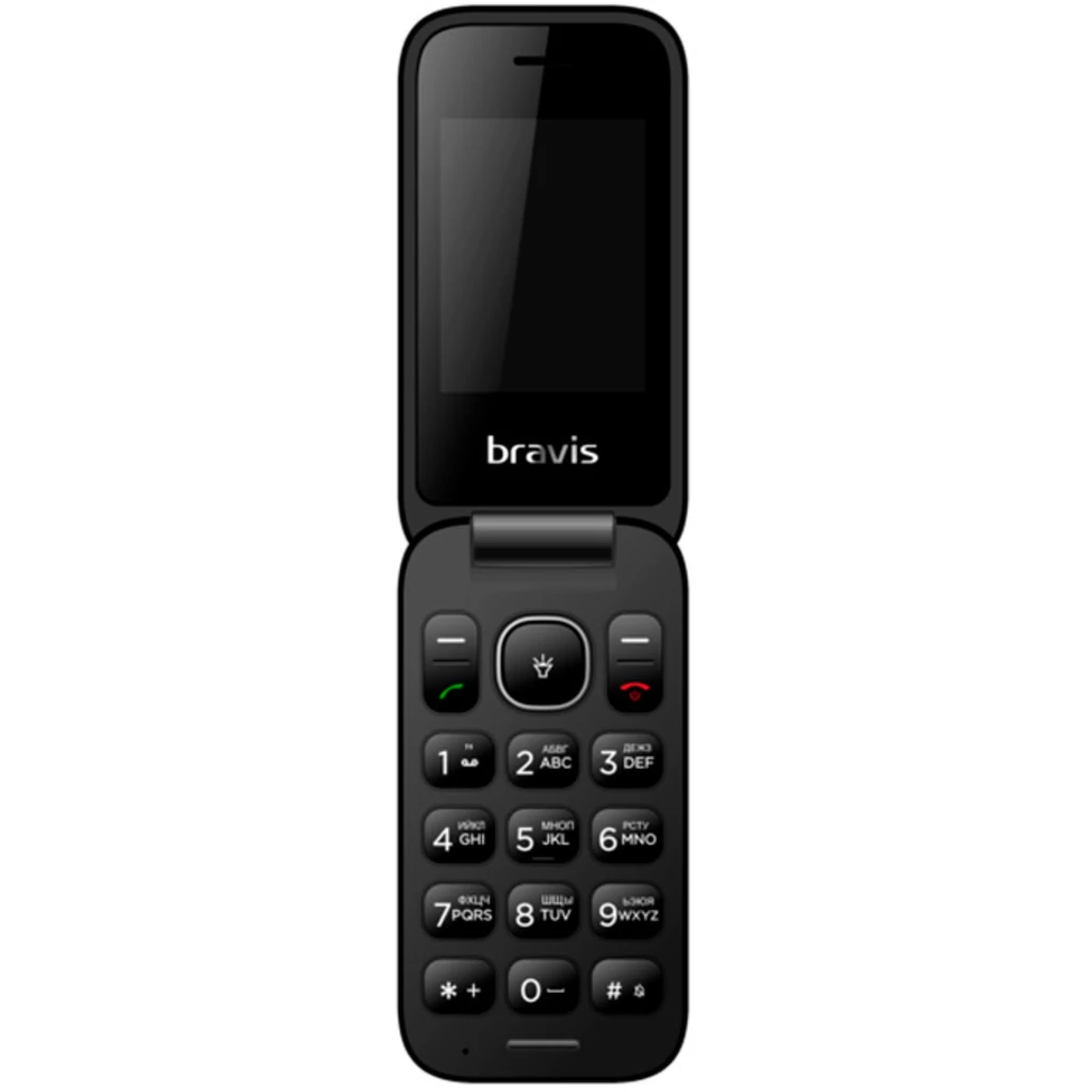 Мобильный телефон Bravis C243 Flip Dual Black UA