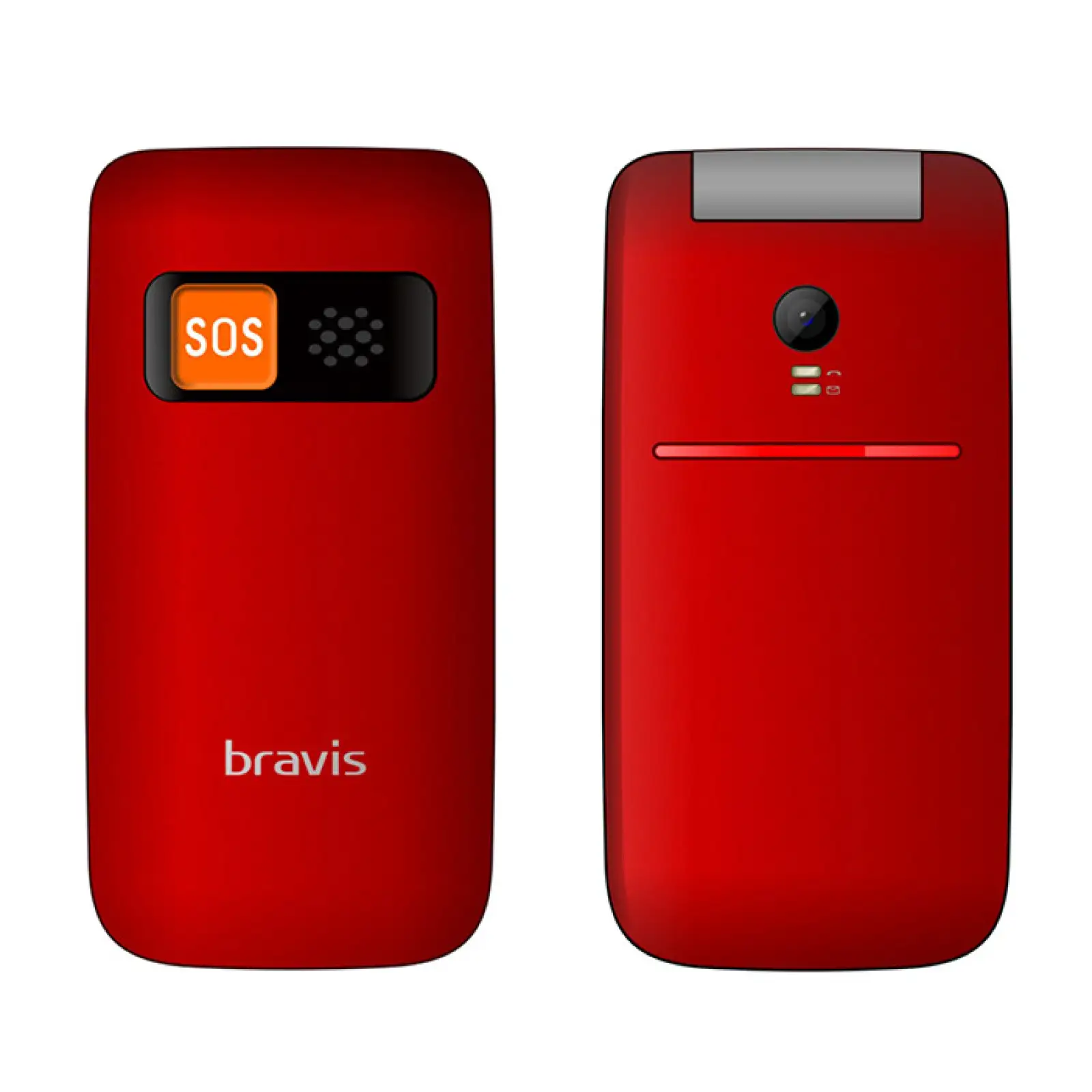 Телефон Bravis C244 Signal Dual Red UA
