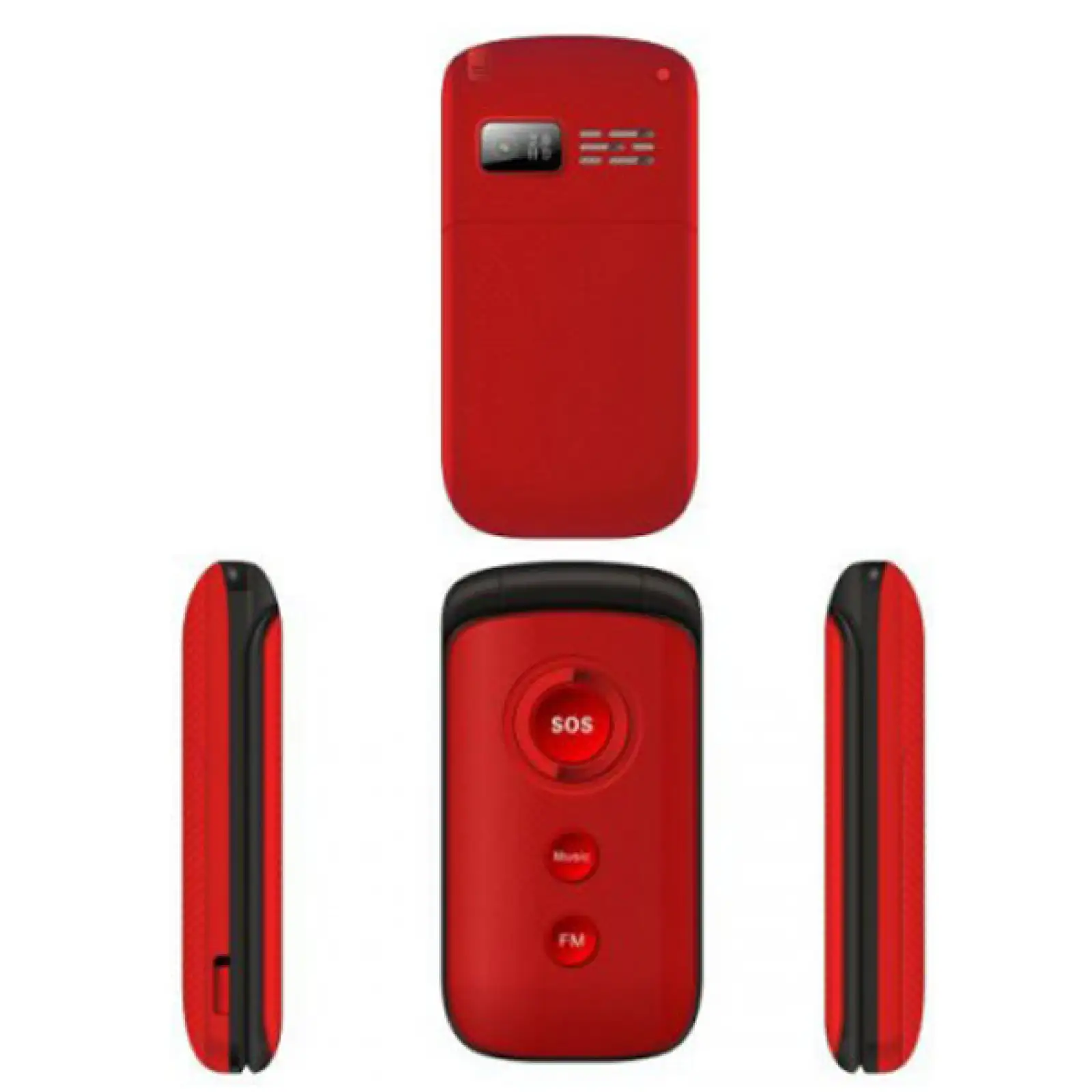 Телефон Bravis Clamp Dual Red UA