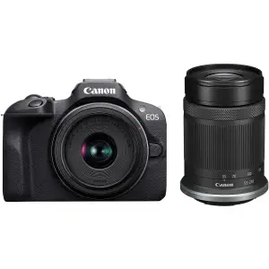Бездзеркальний фотоапарат Canon EOS R100 Kit RF-S 18-45mm + RF-S 55-210mm IS STM Black (6052C036)