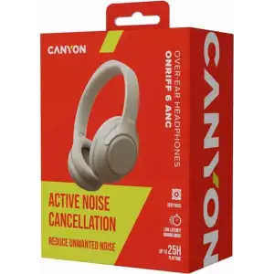 Bluetooth-гарнитура Canyon OnRiff 6 ANC Grey (CNS-CBTHS6GY) UA