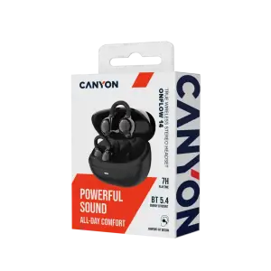 Bluetooth-гарнітура Canyon OnFlow 14 TWS Black (CNS-TWS14B) UA