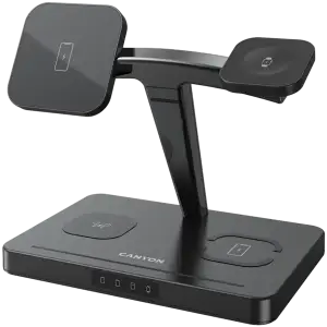 Бездротовий зарядний пристрій Canyon 4in1 15W WS-404 Wireless Charger Black (CNS-WCS404) UA