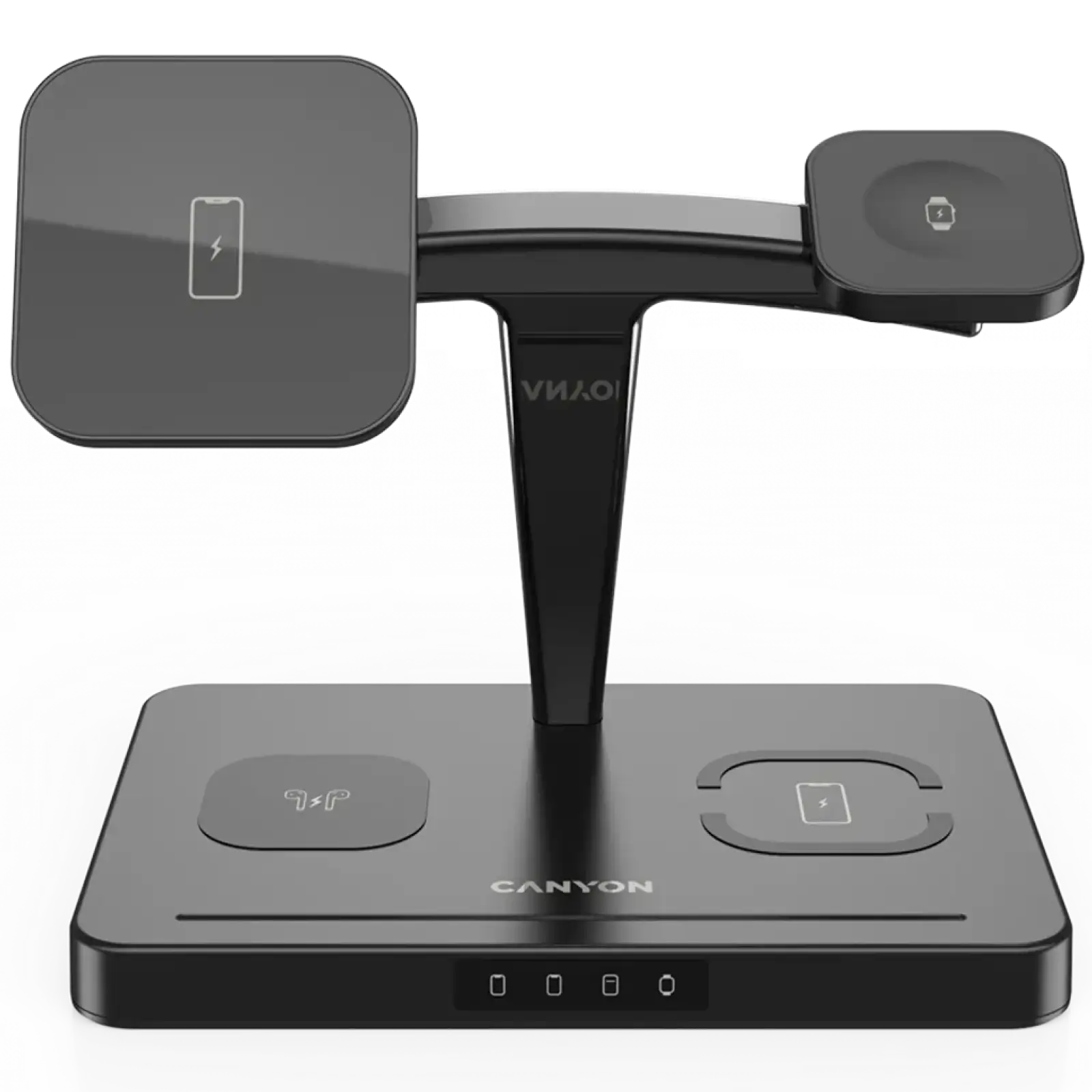 Бездротовий зарядний пристрій Canyon 4in1 15W WS-404 Wireless Charger Black (CNS-WCS404) UA