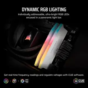 Модуль памяти Corsair Vengeance DDR5 32GB (2x16GB) 6000 MHz RGB White C36 (CMG32GX5M2E6000Z36W ) UA