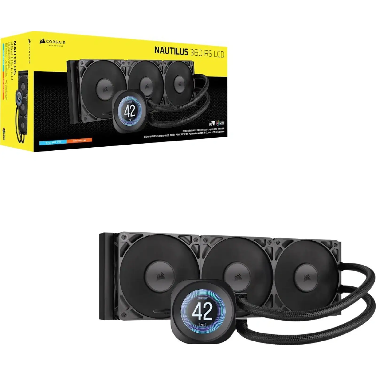 Система водяного охлаждения Corsair Nautilus 360 RS LCD (CW-9061033-WW) UA